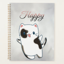 Planner - Cute Kawaii Lycklig Kattunge