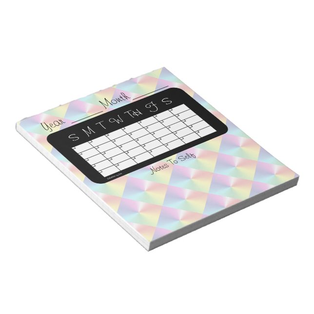 Planner Diamond Shimmer Calendar varje månad av Ja Anteckningsblock (Vinklad)