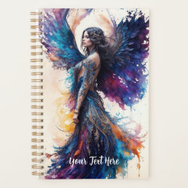 Planner - Elegant Angel med Intricate Black Bläck