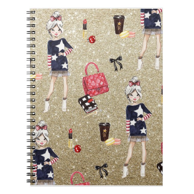 planner flicka Spiral Photo Notebook Anteckningsbok (Framsidan)