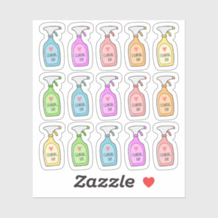 Planner för desinficerande sprejprogram för Städni Klistermärken