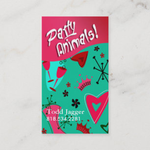 Planner "för partydjur" - party, visitkort