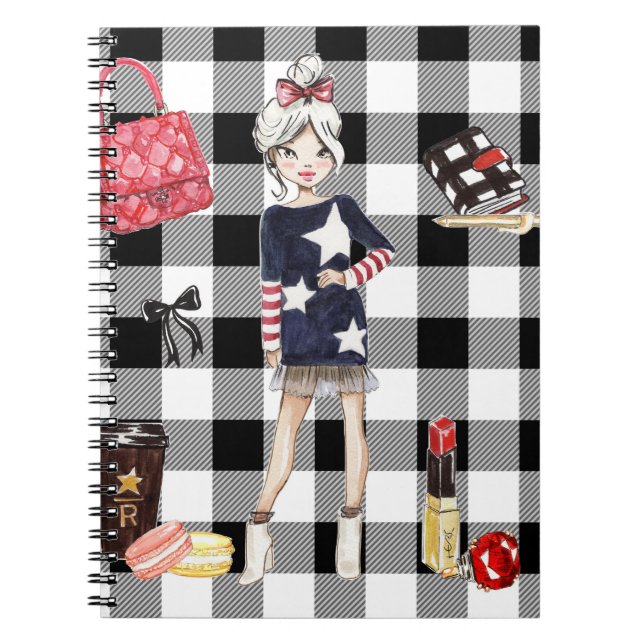 Planner Girl journal och bärbara datorer Anteckningsbok (Framsidan)