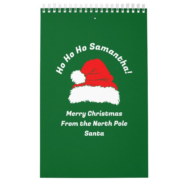 Planner Green Red White Santa Merry Christmas Kalender (Omslag)