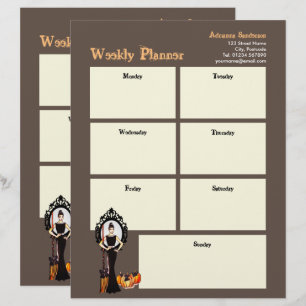 Planner Halloween Classic Witch Black Dress varje Brevhuvud