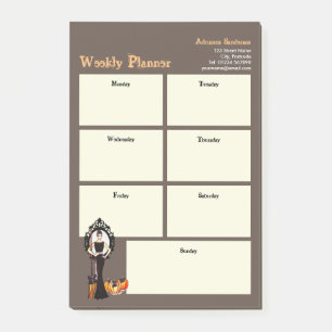 Planner Halloween Classic Witch Black Dress varje Post-it Block