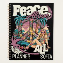 PLANNER PEACE OVAN ALL - PERSONLIG HIPPIE STIL