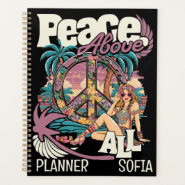 PLANNER PEACE OVAN ALL - PERSONLIG HIPPIE STIL