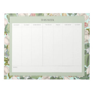 Planner semanal Magnolias Anteckningsblock