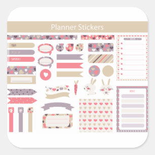 Planner Sticker Fyrkantigt Klistermärke