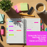 Planner Stickers for Studenter: Study and Schedule Klistermärken<br><div class="desc">Håll dig organiserad med Student-planeringsmärken! Planera smartare med det här smarta, funktionella klistermärket designat för studenter. Med 14 levande klistermärken med redigerbar vit text kan du anpassa dem så att tidsgränser, prov, tilldelningar och studiesessioner kan följas upp utan problem. Varför du Kärlekar de här Stickers: ✅ Fet Färg for Quick...</div>