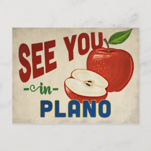 Plano Texas Apple - Vintage resor Vykort