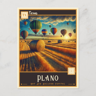 Plano, Texas VINTAGE Vykort