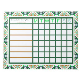 Planplan för tilldelning av trädgårdsanläggningar anteckningsblock