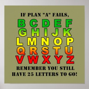 Plans 'B' genom 'Z' Affisch