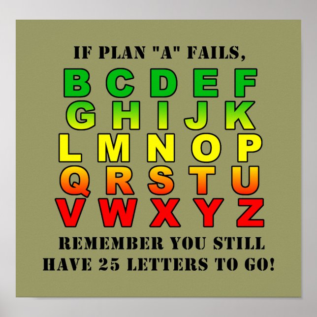 Plans 'B' genom 'Z' Affisch (Framsidan)