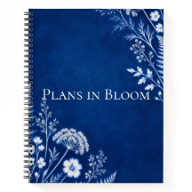 Plans in Bloom Blå Botanisk Anteckningsbok
