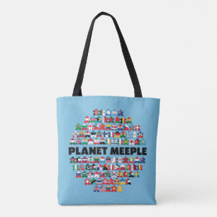 Plansmepple, svart text tote tygkasse