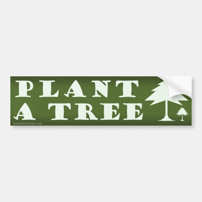 Plant A Träd Bumper Sticker Bildekal (Framsidan)