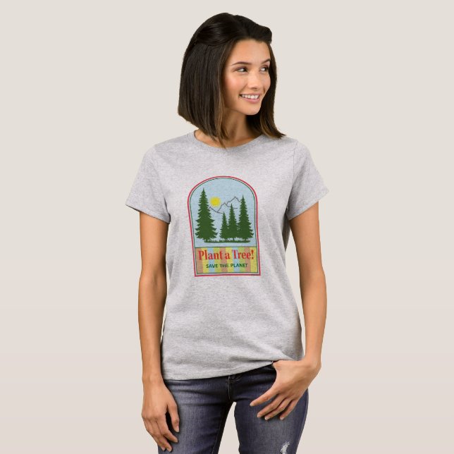 Plant a Träd, Räddat planeten, Coola Hoodie T Shirt (Hel framsida)