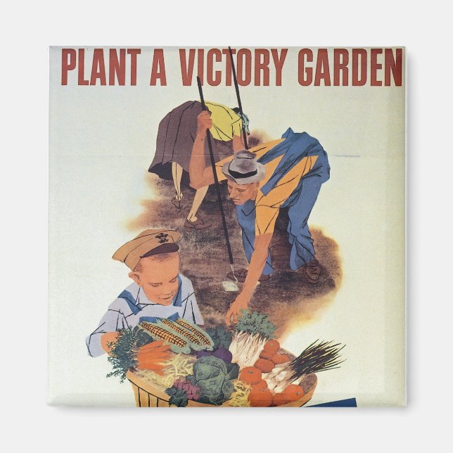 Plant a Victory Garden Magnet (Framsidan)
