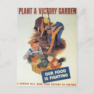 Plant a Victory Garden Vykort