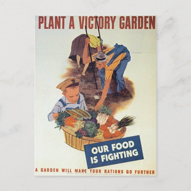 Plant a Victory Garden Vykort (Framsida)