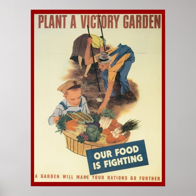 Plant A Victory Garden WPA Poster (Framsidan)