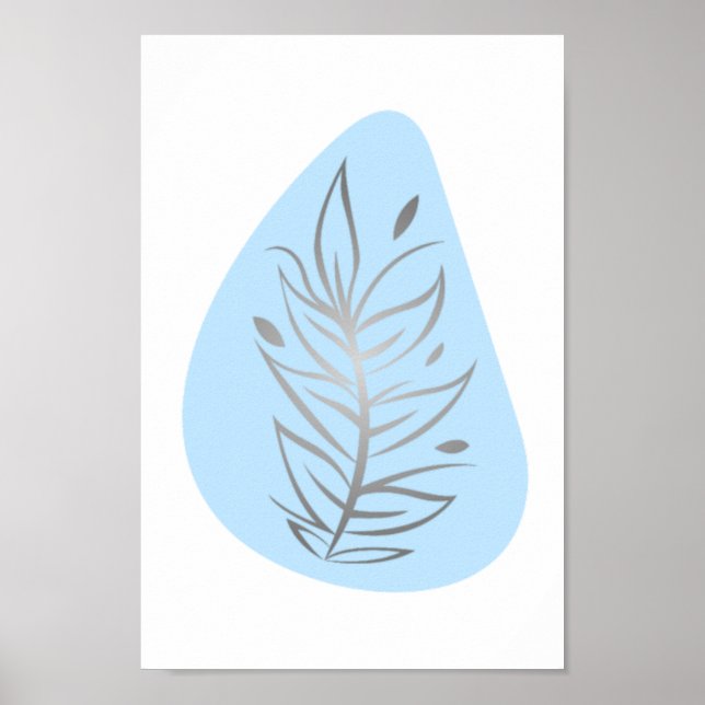 Plant Abstrakt Line Art Poster (Framsidan)