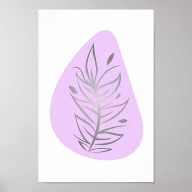 Plant Abstrakt Line Art Poster (Framsidan)