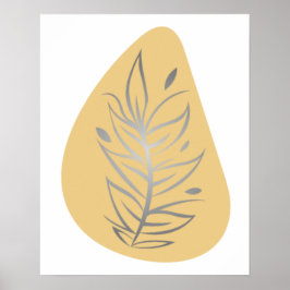 Plant Abstrakt Line Art Poster