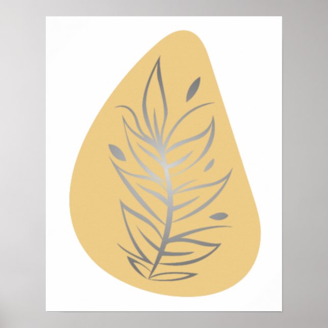 Plant Abstrakt Line Art Poster (Framsidan)