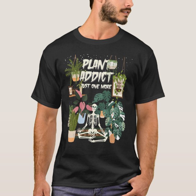 Plant Addict Philodendron Micans Monstera Albo Hou T Shirt (Framsida)