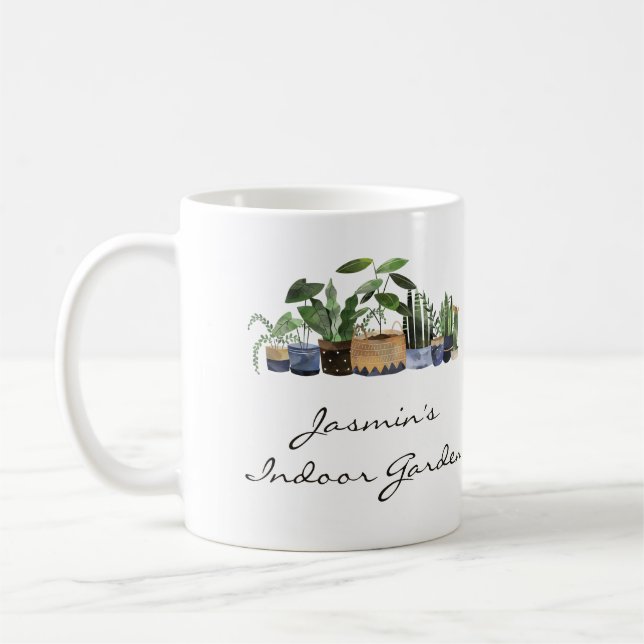 Plant Älskare Grönt Houseplant Personlig Kaffemugg (Vänster)