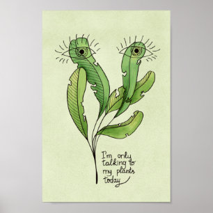 Plant älskare pun lustin invertgardener poster