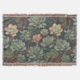 Plant Älskare Succulents Mönster Filt