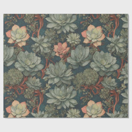 Plant Älskare Succulents Mönster Presentpapper