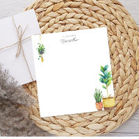 Plant Älskare Watercolor House Plants Personlig