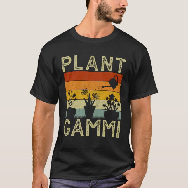Plant  and Gardener  Saying Gardening Gammi T Shirt (Framsida)