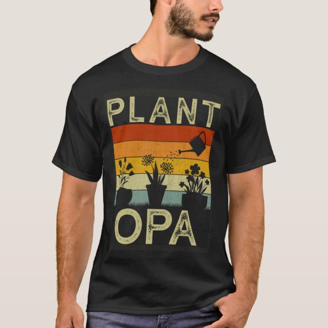 Plant  and Gardener  Saying Gardening Opa T Shirt (Framsida)