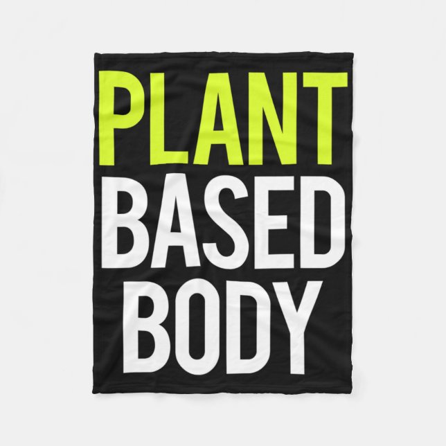 Plant Based Body Vegan Gym Bodybuilding Workout Fi Fleecefilt (Framsidan)