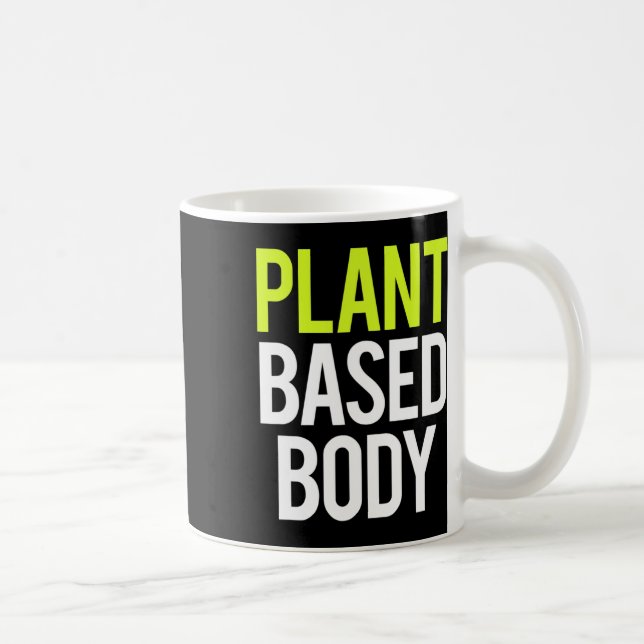 Plant Based Body Vegan Gym Bodybuilding Workout Fi Kaffemugg (Höger)
