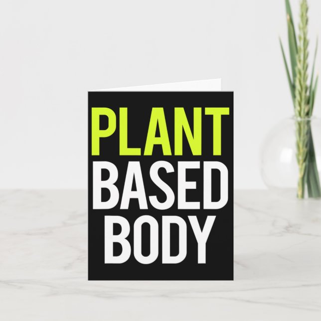 Plant Based Body Vegan Gym Bodybuilding Workout Fi Kort (Framsida)
