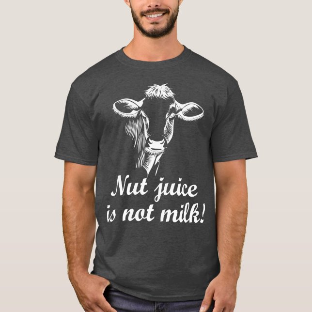 Plant Based Milk vs Dairy Milk Holstein Milk T Shirt (Framsida)