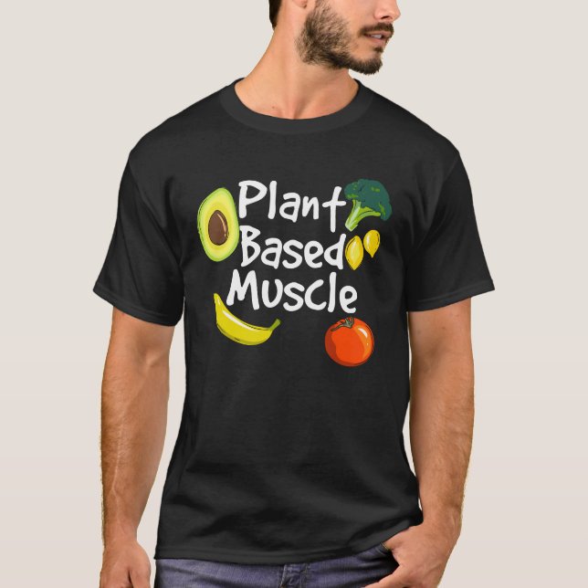 Plant-baserade Muscles Vegan Fitness T Shirt (Framsida)