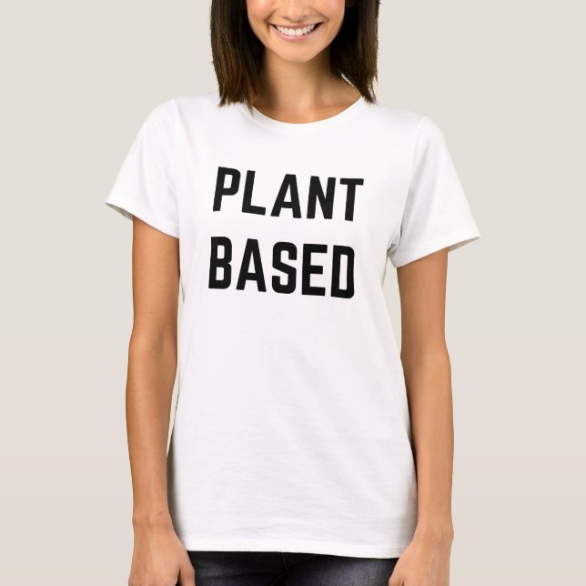 Plant Baserat Vegan T Shirt (Framsida)