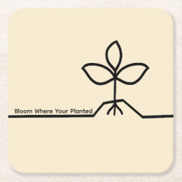 Plant Coaster Underlägg Papper Kvadrat