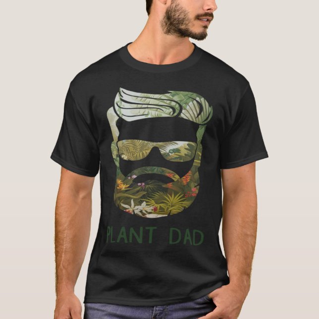 Plant Dad Bearded Father s Day T Shirt (Framsida)