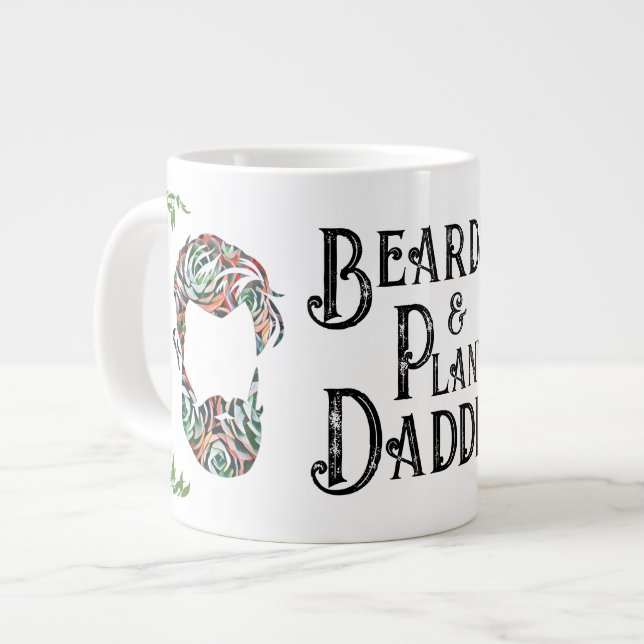 Plant Daddy and Beards Jumbo Mug Jumbo Mugg (Framsida vänster)