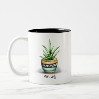 Plant Dam, Aloe Plant Två-Tonad Mugg